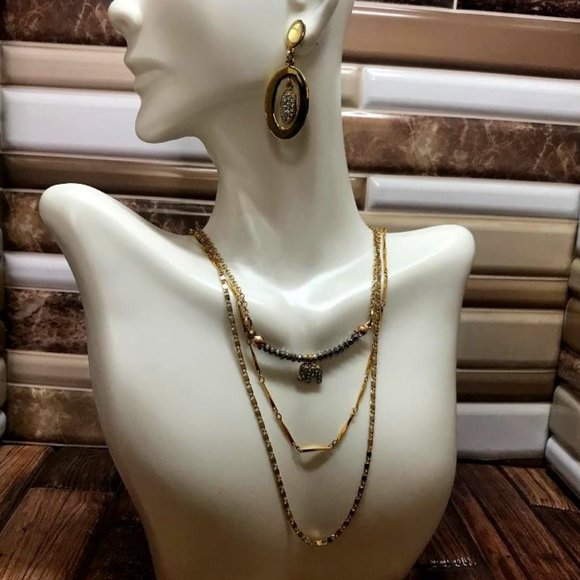 Unbranded Jewelry - 3 Gold-Tone Boho Style Necklaces & Earrings